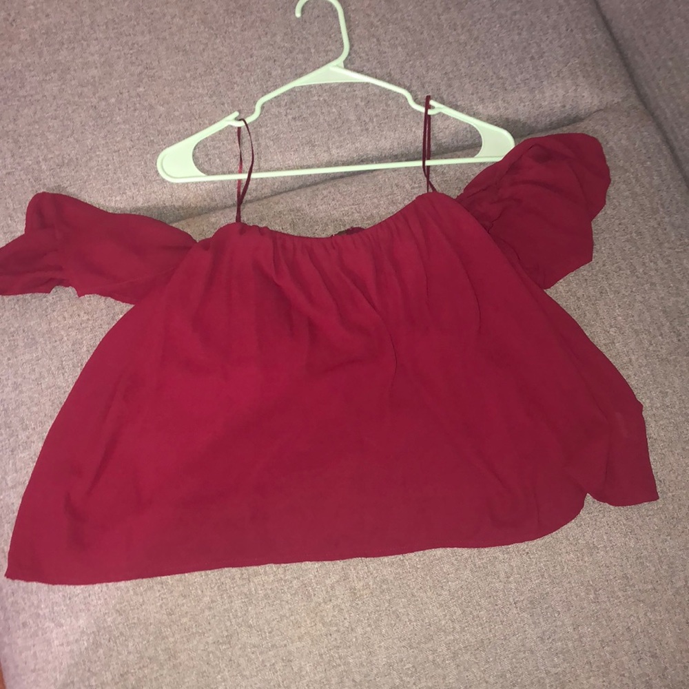 Off the shoulder crop top